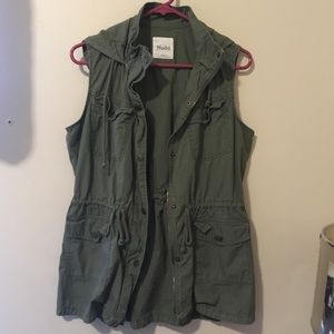 green vest with hood